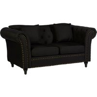 Product photograph of Kelly Upholstered Fabric 2 Seater Sofa In Black from Furniture in Fashion