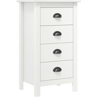 Product photograph of Kendal Wooden Chest Of 4 Drawers In White from Furniture in Fashion