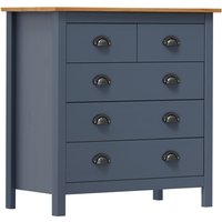 Product photograph of Kendal Wooden Chest Of 5 Drawers In Grey And Brown from Furniture in Fashion