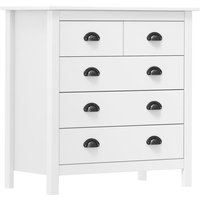 Product photograph of Kendal Wooden Chest Of 5 Drawers In White from Furniture in Fashion