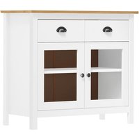 Product photograph of Kendal Wooden Sideboard With 2 Doors In White And Brown from Furniture in Fashion