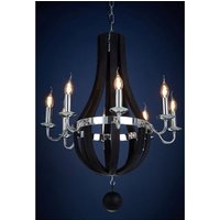 Product photograph of Kensick 8 Bulbs Curved Design Chandelier Ceiling Light In Black from Furniture in Fashion