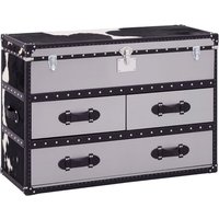Product photograph of Kensick Wooden Storage Cabinet In Black And White from Furniture in Fashion
