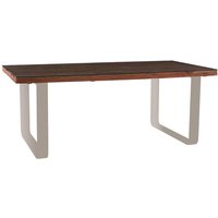 Product photograph of Kero Glass Top Dining Table With U-shaped Base In Natural from Furniture in Fashion