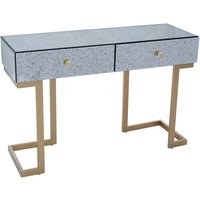 Product photograph of Keseni Mirrored Chest Of 6 Drawers With Brass Base In Silver from Furniture in Fashion