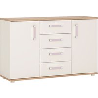 Product photograph of Kroft Wooden Sideboard With 2 Doors 4 Drawers In White Gloss Oak from Furniture in Fashion