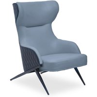 Product photograph of Kievy Faux Leather Upholstered Armchair In Grey from Furniture in Fashion