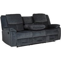 Product photograph of Kingsville Manual Recliner Fabric 3 Seater Sofa In Charcoal from Furniture in Fashion