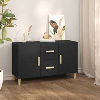 Product photograph of Krefeld Wooden Sideboard 2 Doors 2 Drawers In Black from Furniture in Fashion
