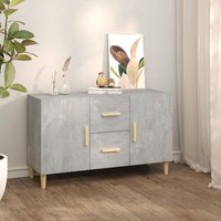 Product photograph of Krefeld Wooden Sideboard 2 Doors 2 Drawers In Concrete Effect from Furniture in Fashion
