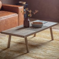 Product photograph of Kyron Wooden Rectangular Coffee Table In Natural from Furniture in Fashion