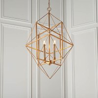 Product photograph of Laconia Metal Pendant Ceiling Light In Antique Gold Silver Leaf from Furniture in Fashion