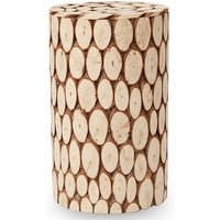 Product photograph of Laconia Round Wooden Stool In Natural from Furniture in Fashion