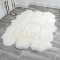 Product photograph of Ladson Sextuple Sheepskin Rug In Natural White from Furniture in Fashion