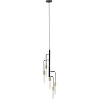 Product photograph of Laguna Iron 5 Pendant Light In Gold And Black from Furniture in Fashion