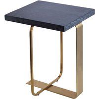 Product photograph of Lana Rectangular Wooden Side Table With Gold Steel Base from Furniture in Fashion