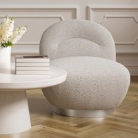 Product photograph of Langley Fabric Swivel Bedroom Chair In Cloud Grey from Furniture in Fashion