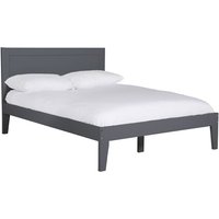 Product photograph of Lanus Wooden Double Bed In Dark Grey from Furniture in Fashion