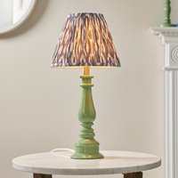 Product photograph of Laredo Pearl Grey 25cm Shade Resin Table Lamp In Cotswold Green from Furniture in Fashion