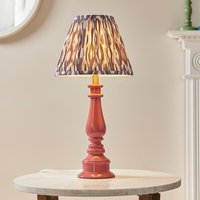 Product photograph of Laredo Pearl Grey 25cm Shade Resin Table Lamp In Pink Clay from Furniture in Fashion