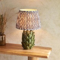Product photograph of Laredo Pearl Grey 35cm Shade Ceramic Table Lamp In Olive from Furniture in Fashion