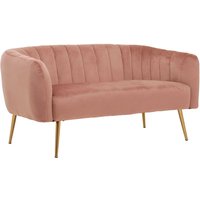 Product photograph of Larrisa Upholstered Velvet 2 Seater Sofa In Pink from Furniture in Fashion