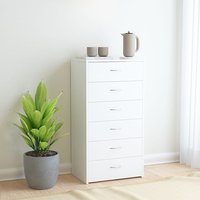 Product photograph of Larson Wooden Chest Of 6 Drawers In White from Furniture in Fashion