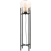Product photograph of Latinas Vintage Industrial Glass Glow Floor Lamp In Black from Furniture in Fashion