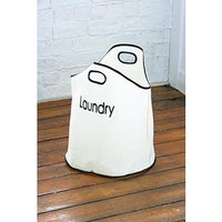 Product photograph of Cream Nylon Laundry Bag With 2 Handles from Furniture in Fashion