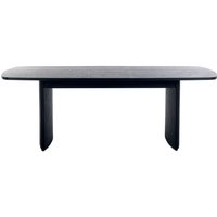 Product photograph of Laurel Fluted Extending Wooden Dining Table In Matt Black from Furniture in Fashion