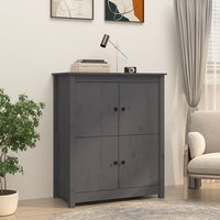 Product photograph of Laval Solid Pine Wood Sideboard With 4 Doors In Grey from Furniture in Fashion