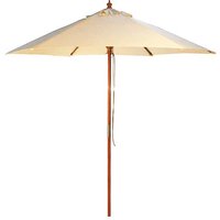 Product photograph of Lavi Round 2 5m Parasol With Wood Pulley In Natural from Furniture in Fashion