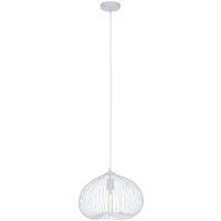 Product photograph of Lavish Iron 1 Pendant Light In White from Furniture in Fashion