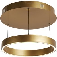 Product photograph of Layla Small Round Opal Acrylic Pendant Light In Matt Gold from Furniture in Fashion