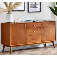 Product photograph of Layton Wooden Sideboard Large With 2 Doors 3 Drawers In Cherry from Furniture in Fashion