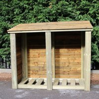Product photograph of Lebanon Wide Wooden Garden Double Log Store In Natural from Furniture in Fashion