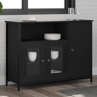 Product photograph of Lecco Wooden Sideboard With 3 Doors In Black from Furniture in Fashion