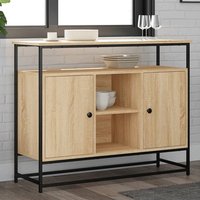 Product photograph of Lecco Wooden Sideboard Large With 2 Doors In Sonoma Oak from Furniture in Fashion
