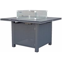 Product photograph of Leicester Glass Top Garden Square Gas Firepit Table In Grey from Furniture in Fashion