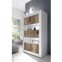 Product photograph of Taylor Wooden Display Cabinet In White High Gloss And Pero from Furniture in Fashion