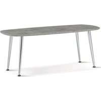 Product photograph of Leilexi Wooden Coffee Table With Chrome Legs In Stone Effect from Furniture in Fashion