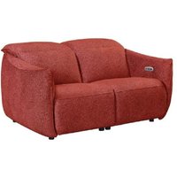 Product photograph of Leiria Fabric Recliner 2 Seater Sofa In Ruby from Furniture in Fashion