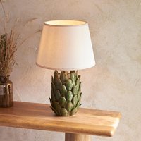 Product photograph of Lenoir White 35cm Shade Ceramic Table Lamp In Olive from Furniture in Fashion