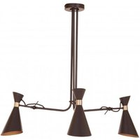 Product photograph of Lenox 3 Bent Arm Pendant Light In Black And Gold from Furniture in Fashion