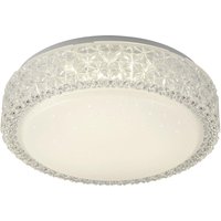 Product photograph of Leo Led Flush Ceiling Light In White And Clear from Furniture in Fashion