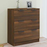 Product photograph of Leslie Wooden Chest Of 3 Drawers In Brown Oak from Furniture in Fashion