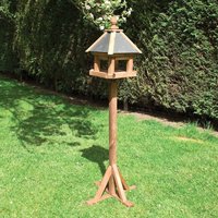 Product photograph of Letchworth Wooden Bird Table In Natural Timber from Furniture in Fashion
