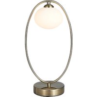 Product photograph of Leyburn Glass Shade Table Lamp In Antique Brass from Furniture in Fashion