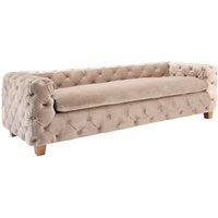 Product photograph of Libertas Upholstered Velvet 3 Seater Sofa In Coffee from Furniture in Fashion