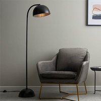 Product photograph of Lincoln Industrial Domed Task Floor Lamp In Matt Nickel from Furniture in Fashion